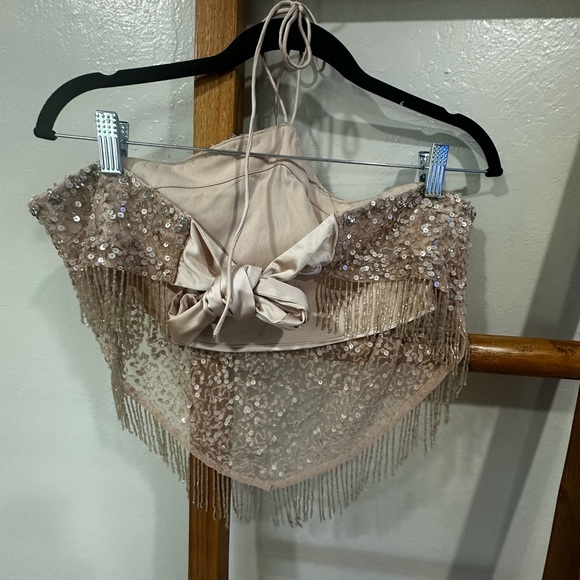 Tularosa Bellini Beaded Halter Top ONLY Medium - Picture 5 of 6